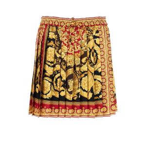 VERSACE Printed silk mini skirt 10202951A15215 5R650