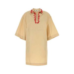 FENDI Pastel yellow poplin dress FDD383AUJQ F1SAZ