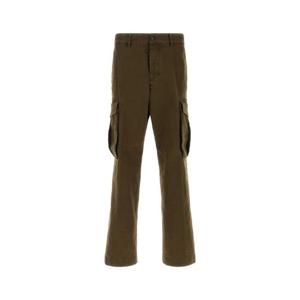 DSQUARED Olive green stretch cotton Loose cargo pant S74KB1079S39021 728