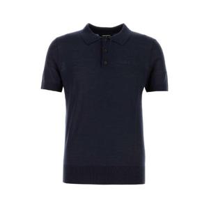 DSQUARED Dark blue wool polo shirt S74HA1433S18310 477