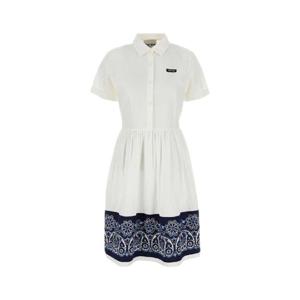 MIU MIU White cotton blend shirt dress MF5902SOOO17LZ F0UB0