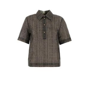 FENDI 프린트 실크 블렌드 폴로 셔츠 FS8240AUP5 F1RXA