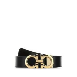 SALVATORE FERRAGAMO Black leather reversible belt 675542586940 NERHIC