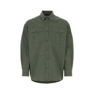 EMPORIO ARMANI 올리브 그린 포플린 셔츠 3D1C7F1K2RZ 05C1