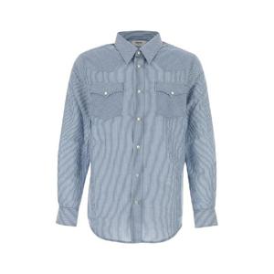 CELINE CHEMISE WESTERN LOOSE RAYURE CHEMISE 2C892777V 01BB