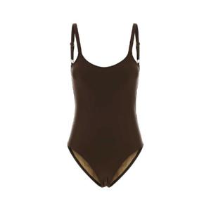 AMI Brown stretch nylon swimsuit FBW311AW0011 233