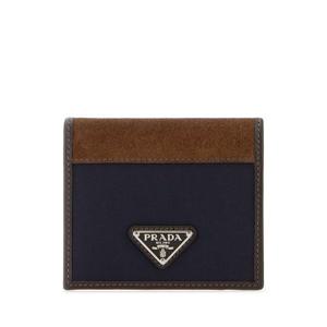 PRADA 투톤 패브릭 및 스웨이드 지갑 2MO004384 F0C1B
