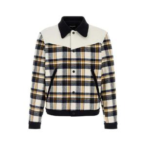DSQUARED Embroidered flannel Western bomber jacket S71AN0621D35350 001F