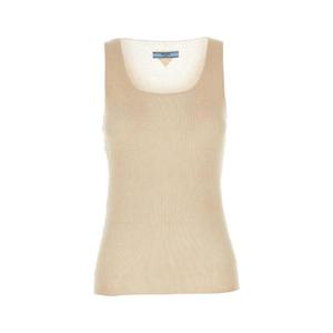 PRADA Sand cotton tank top P29B10SOOO14QD F0627