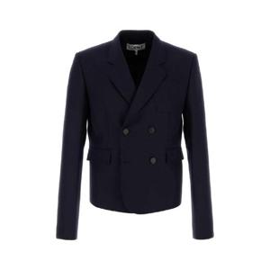 LOEWE 네이비 블루 울 블레이저 HSM1Y03W14 NAVYMELANGE