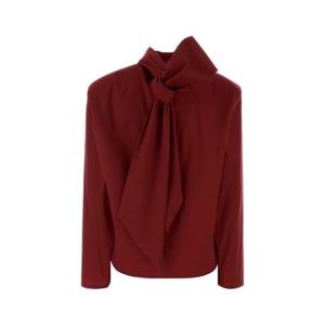 SAINT LAURENT Red stretch silk blend blouse 851748Y5J95 6054