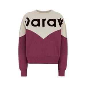 ISABEL MARANT ETOILE Two-tone cotton blend Houston sweatshirt SW0006FAA1M08E ECRY