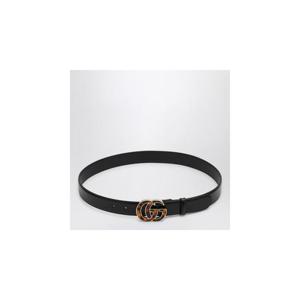 GUCCI 거북이 껍질 무늬 GG가 있는 검은색 벨트 795548AADQOXHGUC-1055