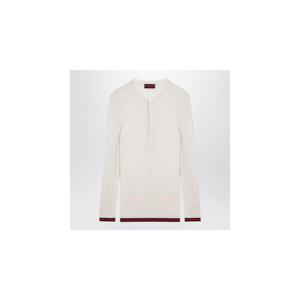 GUCCI 웹 리본이 달린 흰색 실크 저지 792759XKEAHXHGUC-9060