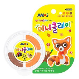 작은클레이 아모스 미니 클레이 만들기 너구리 1P 점토 미술놀이