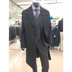 바쏘옴므 세이브존05 블랙울혼방체스터반오버롱코트 WSZ4JOCJ19ABK