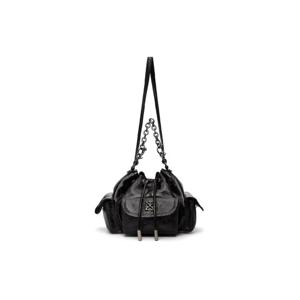 25 FW 오프화이트 여성 블랙 덤보 버킷백 252607F048013