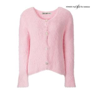 나인식스뉴욕  진주 버튼 퍼 가디건 (NPBKG017M0)