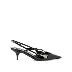 MIU MIU Patent leather slingback pumps with buckles 55mm 5I013E069F0002 F M055