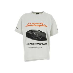 발렌시아가 X 오토모빌리 람보르기니 프린트 비대칭 티셔츠 826344TSVP9