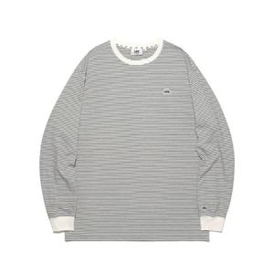 LEE 베이직 스트라이프 긴팔 티셔츠 B1 LE2503LT04 IV GN BR