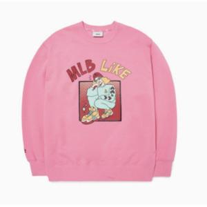 MLB긴팔티 JQT 3AMTL0224-07PKS LIKE 카툰 오버핏 맨투맨