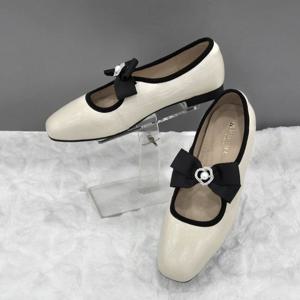 [탠디]여성 리본 장식 스퀘어토 플랫 X2HS50DF09 G-IVORY 2SD JJ