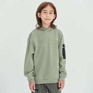 K224UHD010 어드벤처 소매포켓 후드 티셔츠  LICHEN KHAKI