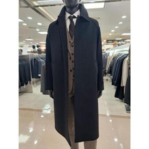 바쏘옴므 세이브존05 블랙오버핏울혼방핸드메이드롱코트 WSZ4JOCJ20ABK