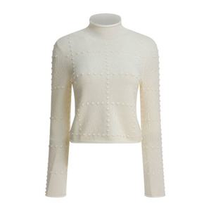 게스트인레지던스 텍스처 니트 하이넥 스웨터 W25811PMCRE WHIT