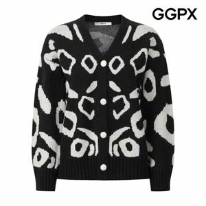 [GGPX] 호피 패턴 버튼 니트 가디건 (GPCKG015F)