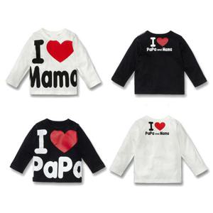 [조이멀티][조이멀티] 아이러브 마마 파파 남아여아 순면 긴팔티