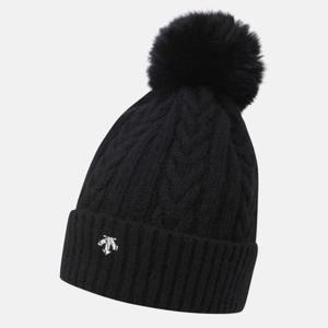 [데상트]데상트 여성 탈부착 폼폼 비니 SP422UKCO1BLK0 스포츠