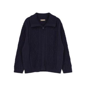 [페리미츠]꽈배기 니트 집업 가디건 P2531K421