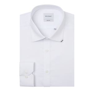 [예작(셔츠)]예작 긴팔 카라자수 스트레치 슬림핏셔츠(YJESBS170WH)