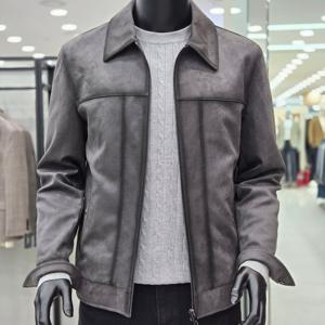 [바쏘옴므]다크그레이 비건레더 스웨이드 블루종 점퍼 JMZ3UA32A