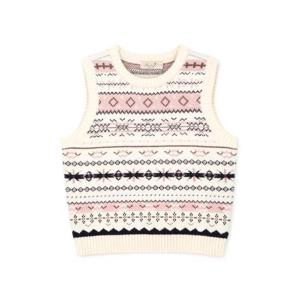 [페리미츠]자카드 니트 베스트 P2542K451