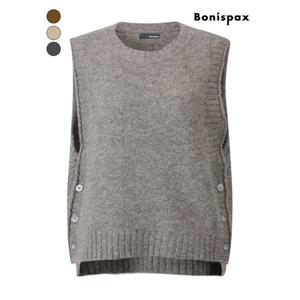 [보니스팍스]옆트임 단추 니트 베스트 (XPBVT006M0)