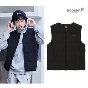 [에꼴리에]남녀공용 겨울신상 라운드넥경량조끼(25D0101)