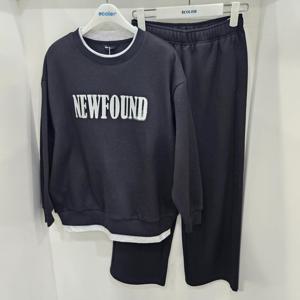 [에꼴리에]블러 나염 레이어드맨투맨  상,하세트(25D12011402)_U