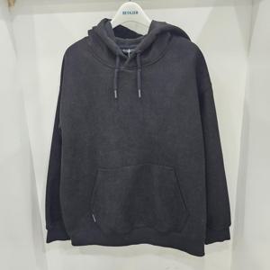 [에꼴리에]심플 블랙 골지 본딩 후드티(25D1402)_US