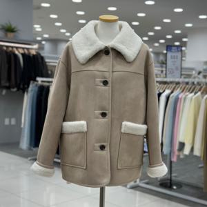 [숲]아웃포켓 중기장 인조 무스탕/SBBMU31A_SH