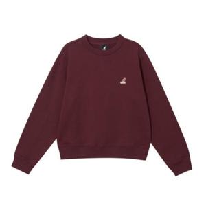 캉골긴팔티 CQK KRFW-RT17940BX 우먼스 다이애그널 레터링 스웨트셔츠 1794 버건디