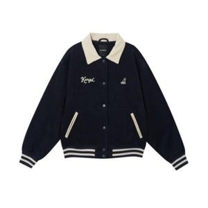 캉골자켓 CQK KRFW-JK85550NV 우먼스 코듀로이 바시티 자켓 8555 네이비