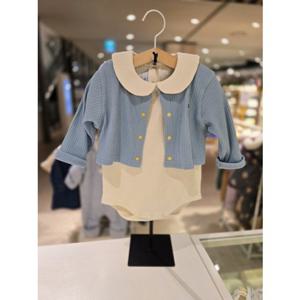 [블루독베이비] 26 SS(블루)가디건 SET 바디수트(4617067602)실내복 아가옷  백일 돌 조카 선물 신생아 유