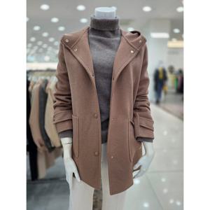 [더아이잗]울 캐시미어 블렌드 후드넥 재킷 IRBA0JK108BRL0