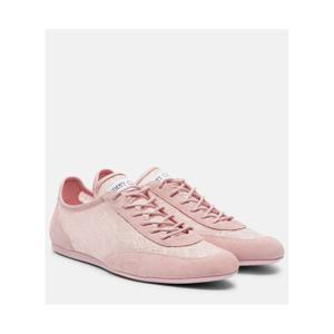 지미추 Sunny 스웨이드 트리밍 레이스 스니커즈 P01125555