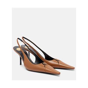 생로랑 Bubblee Breteuil 레더 슬링백 펌프스 P01135893