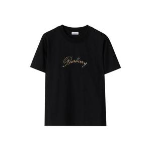 버버리 커시브 로고 코튼 티셔츠 8120772