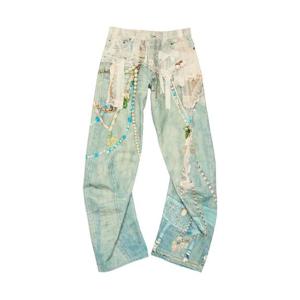 아크네 레이스 체인 코튼 진 AK0980